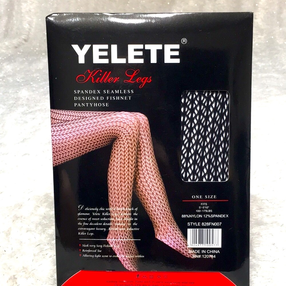 Black Fishnet pantyhose Yelete NEW